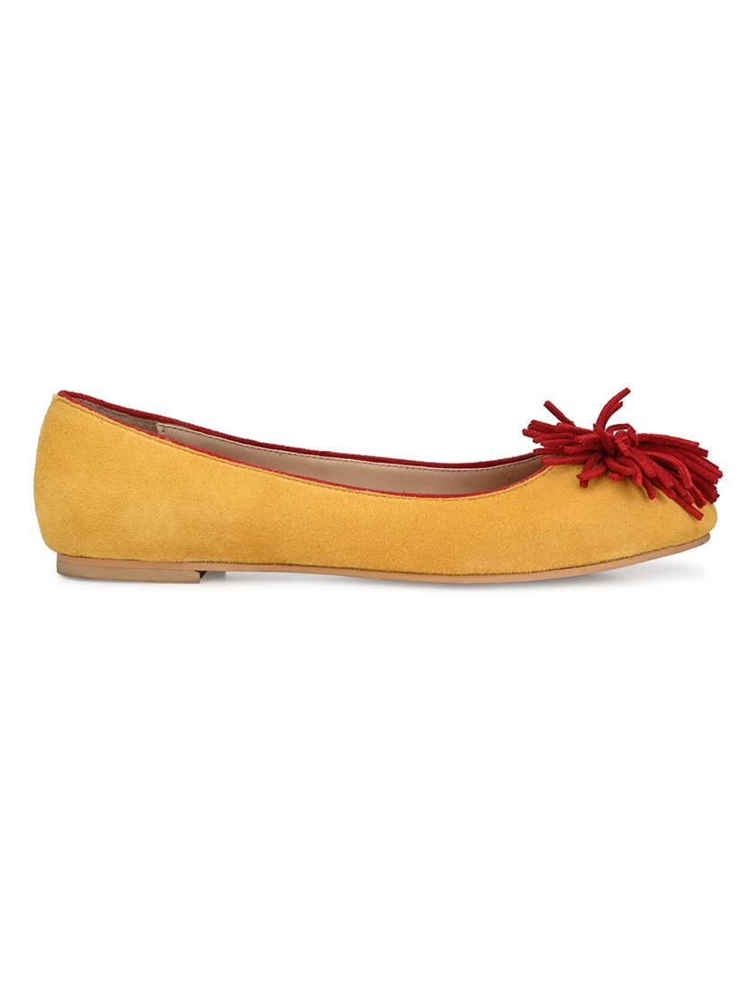 yellow faux leather slip on ballerina - 17427932 - Zoom Image - 4