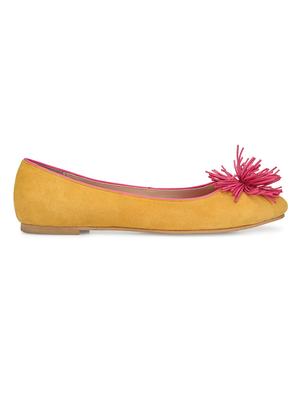 yellow faux leather slip on ballerina - 17427933 - Standard Image - 4