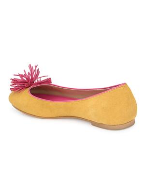 yellow faux leather slip on ballerina - 17427933 - Standard Image - 5