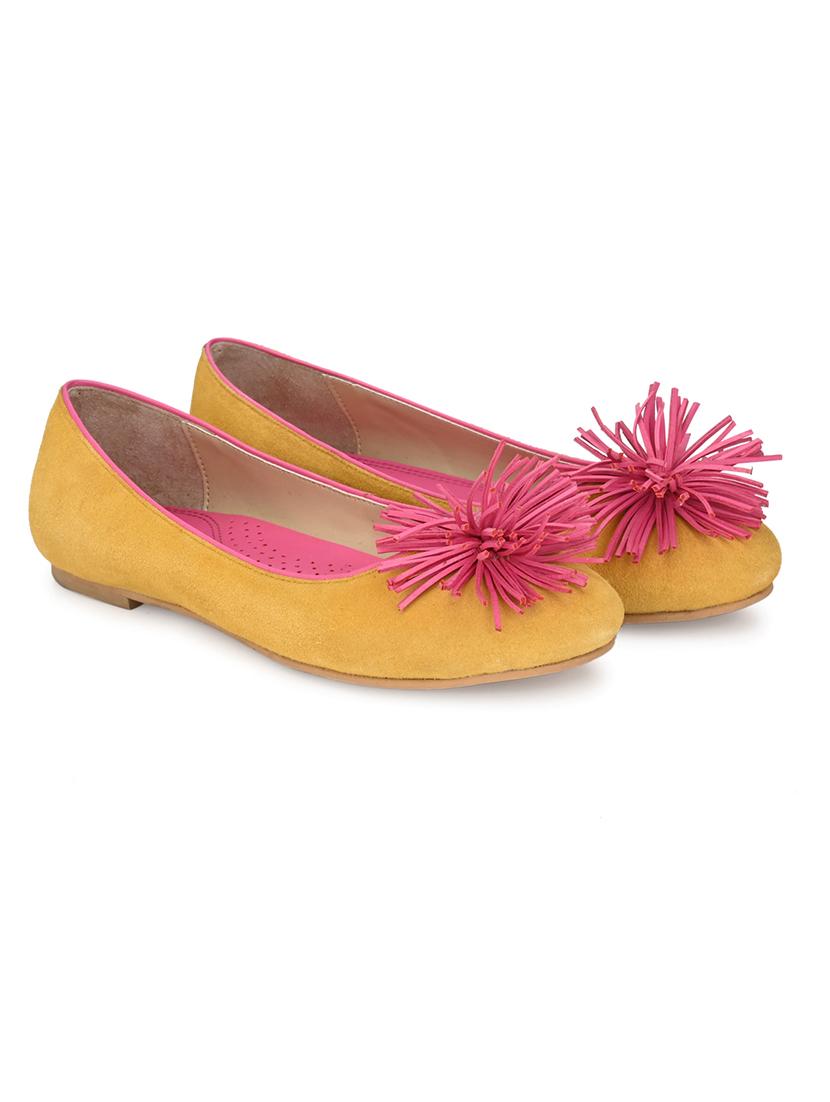 yellow faux leather slip on ballerina - 17427933 - Zoom Image - 2