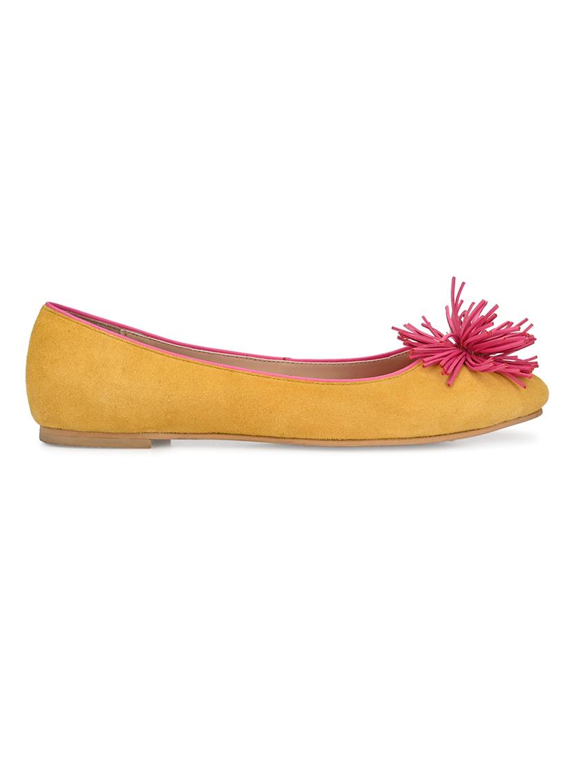 yellow faux leather slip on ballerina - 17427933 - Zoom Image - 4