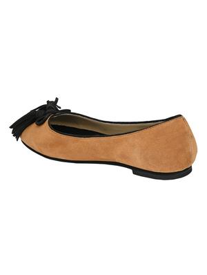 beige faux leather slip on ballerina - 17427937 - Standard Image - 3