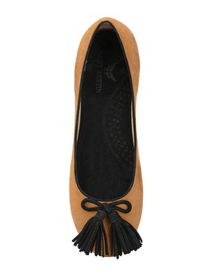 beige faux leather slip on ballerina - 17427937 - Standard Image - 4
