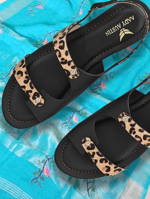 black back strap sandals - 17427957 - Standard Image - 1