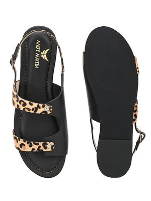 black back strap sandals - 17427957 - Standard Image - 6