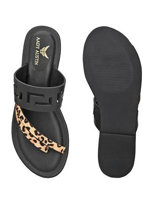 black slip on sandals - 17427962 - Standard Image - 7
