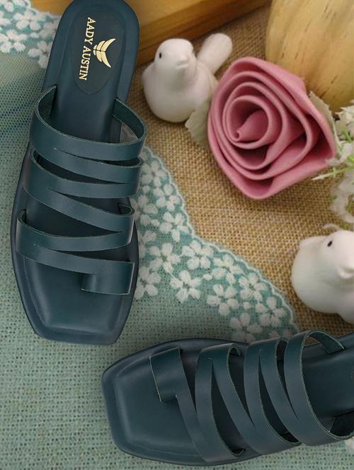 green one toe sandals - 17427964 - Standard Image - 1