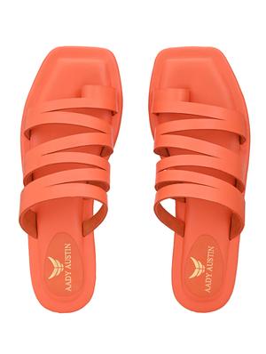 orange one toe sandals - 17427965 - Standard Image - 2