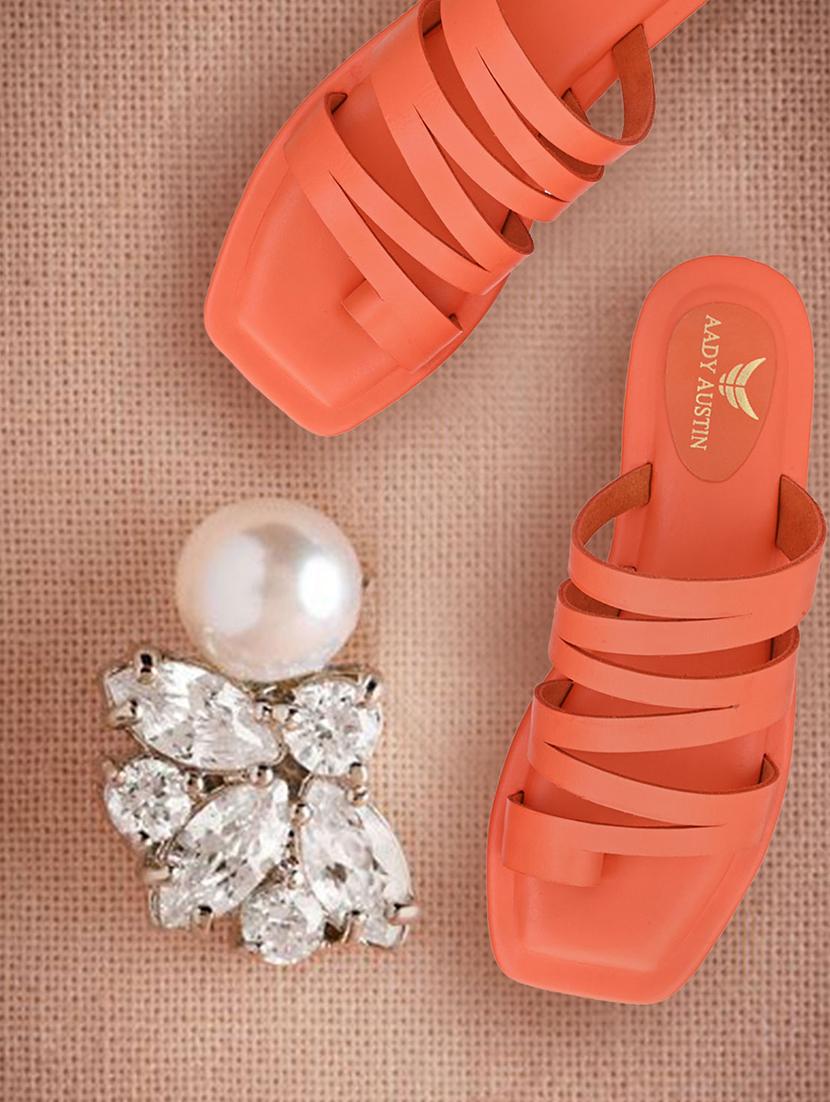 orange one toe sandals - 17427965 - Zoom Image - 1