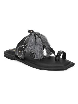 black slip on sandals - 17427974 - Standard Image - 3