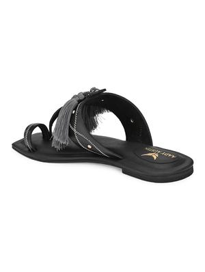 black slip on sandals - 17427974 - Standard Image - 5