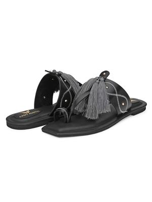 black slip on sandals - 17427974 - Standard Image - 6