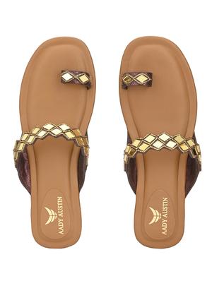 tan slip on sandals - 17427975 - Standard Image - 2