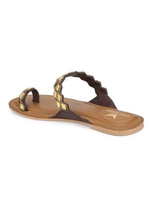 tan slip on sandals - 17427975 - Standard Image - 5