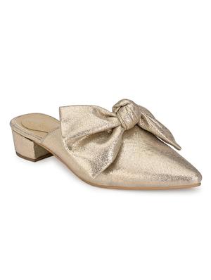 gold synthetic mules sandals - 17427987 - Standard Image - 2