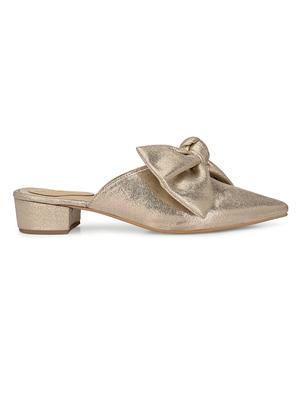 gold synthetic mules sandals - 17427987 - Standard Image - 3