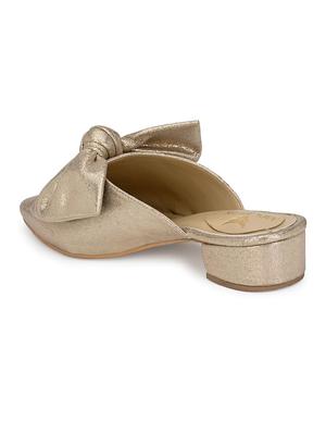 gold synthetic mules sandals - 17427987 - Standard Image - 4