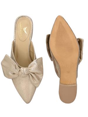 gold synthetic mules sandals - 17427987 - Standard Image - 6
