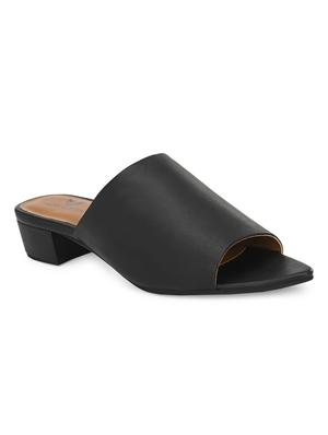 black slip on sandals - 17427989 - Standard Image - 3