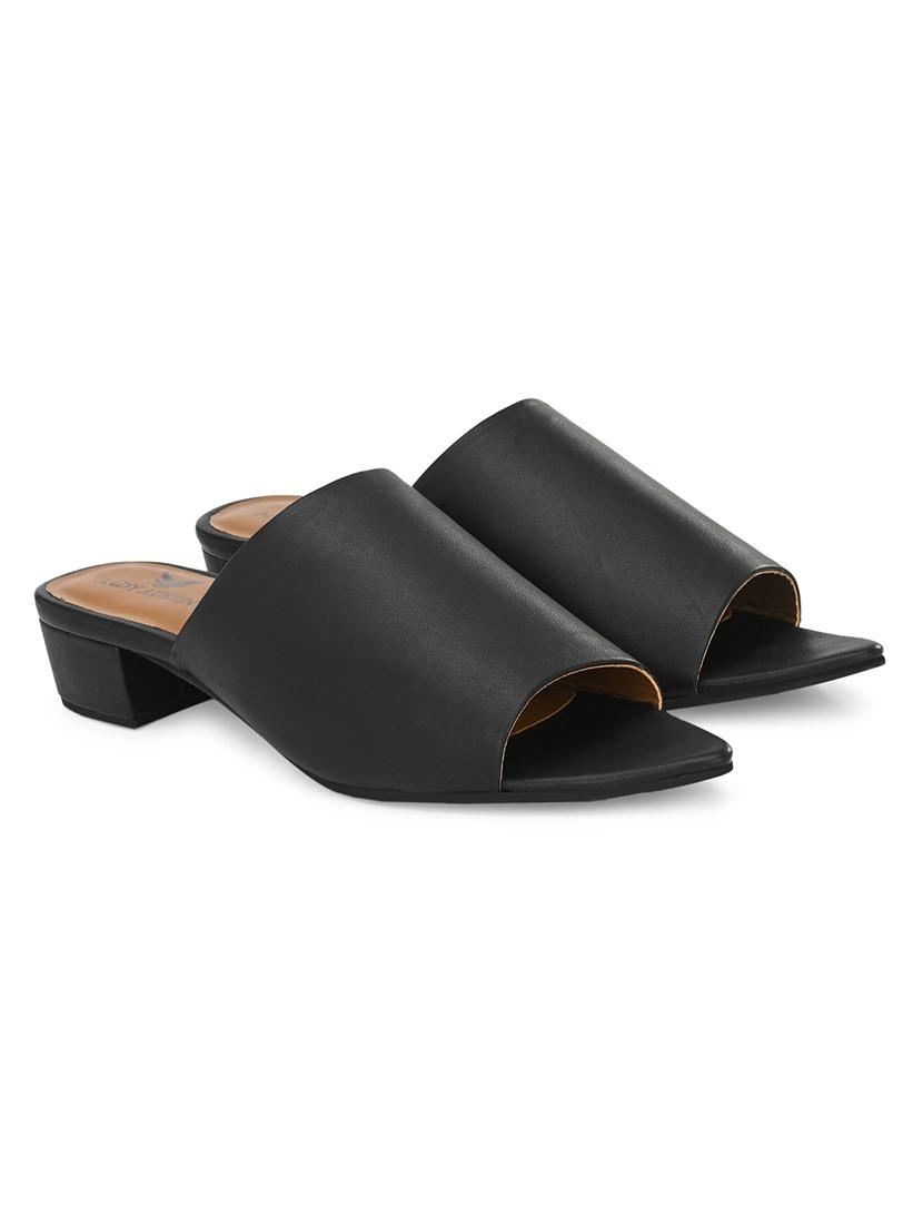 black slip on sandals - 17427989 - Zoom Image - 2