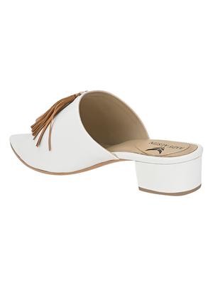 white slip on sandals - 17427991 - Standard Image - 3
