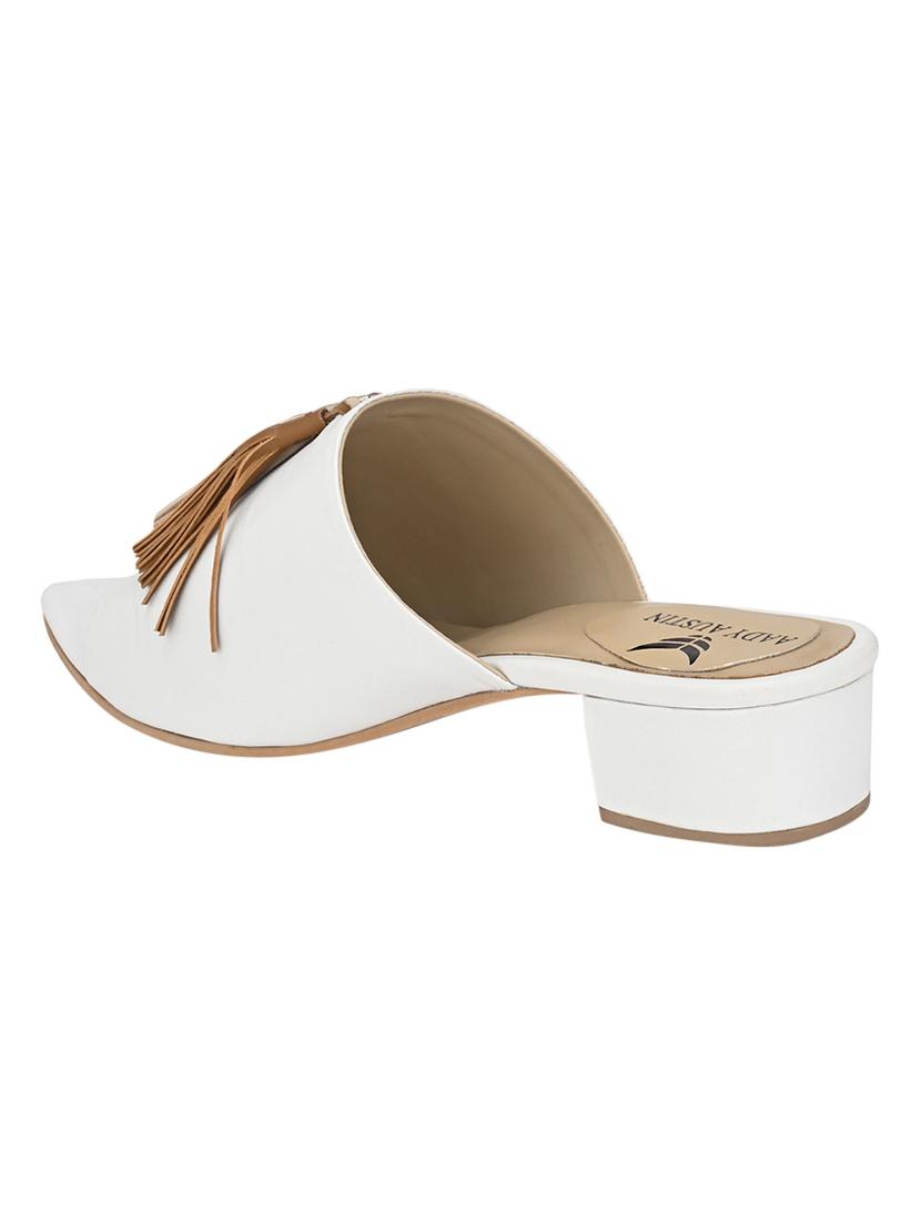 white slip on sandals - 17427991 - Zoom Image - 3