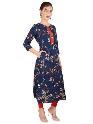 printed straight kurta - 17428024 - Standard Image - 2