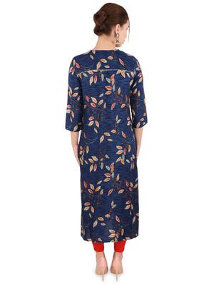 printed straight kurta - 17428024 - Standard Image - 3