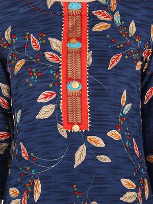 printed straight kurta - 17428024 - Standard Image - 4