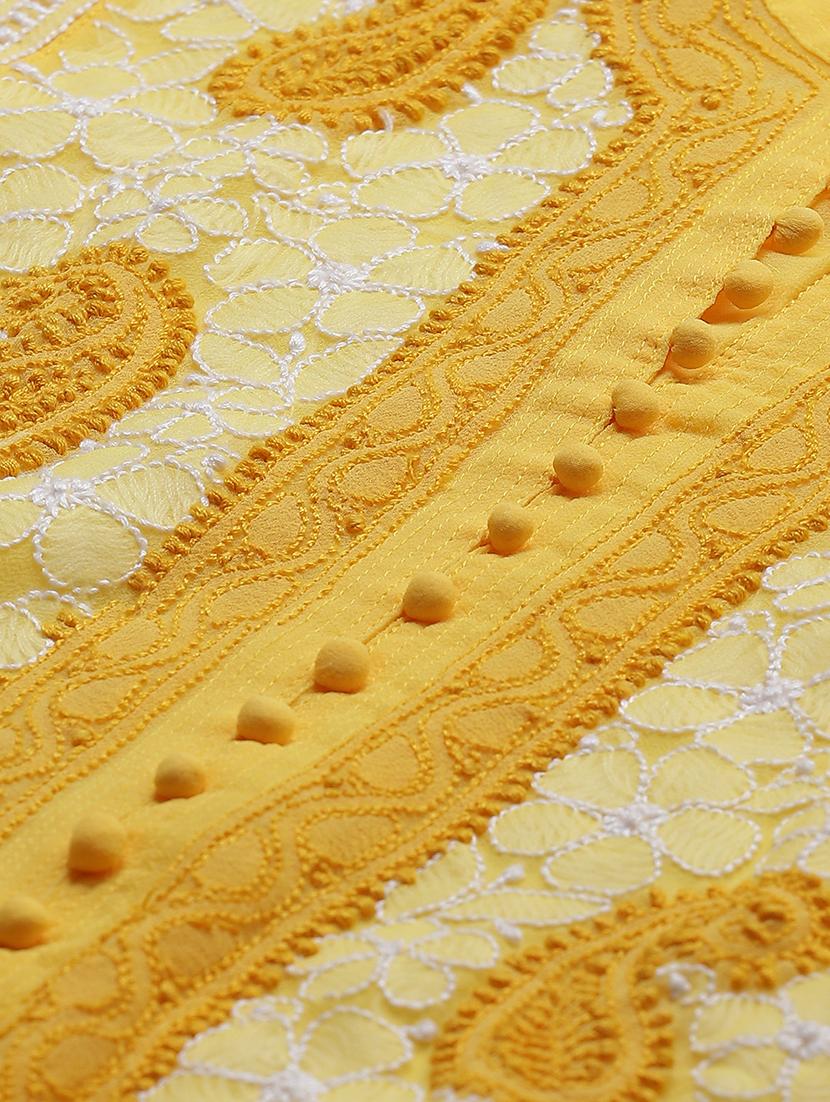 chikankari straight kurta - 17428071 - Zoom Image - 4