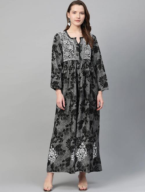 chikankari a-line kurta - 17428072 - Standard Image - 1
