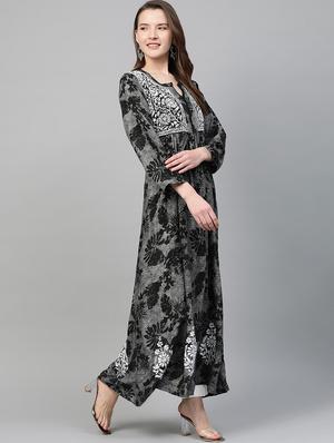 chikankari a-line kurta - 17428072 - Standard Image - 2