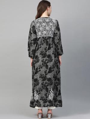 chikankari a-line kurta - 17428072 - Standard Image - 3