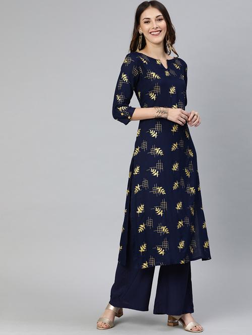 printed straight kurta - 17428091 - Standard Image - 1