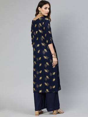 printed straight kurta - 17428091 - Standard Image - 3