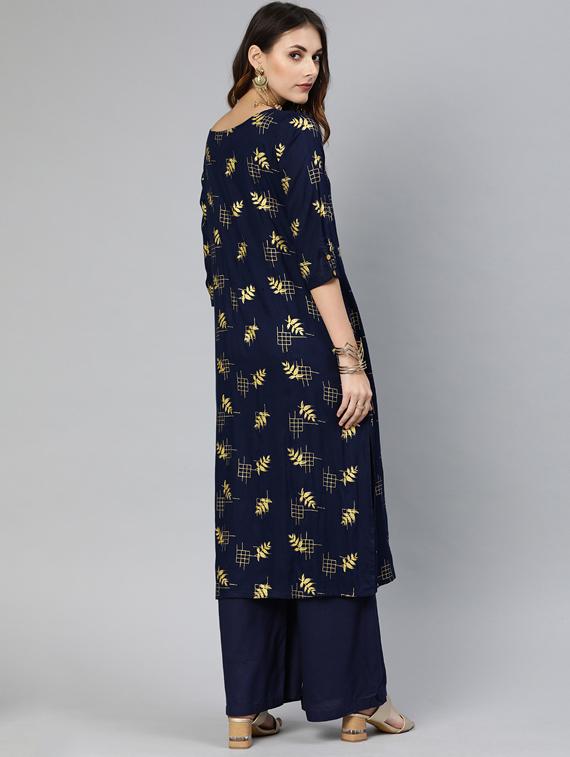printed straight kurta - 17428091 - Zoom Image - 3