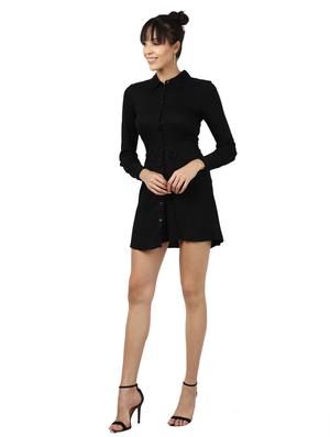 tie front button up dress - 17428147 - Standard Image - 2
