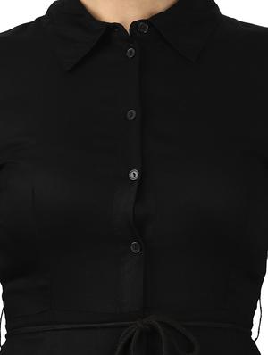 tie front button up dress - 17428147 - Standard Image - 4
