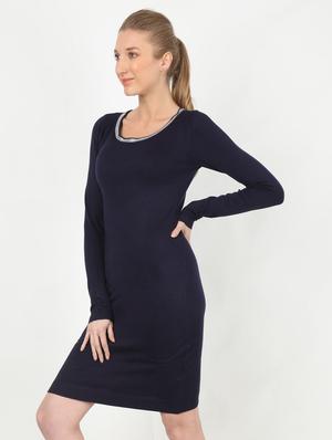 navy blue solid bodycon dress - 17428148 - Standard Image - 2