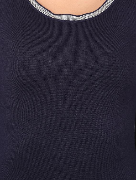 navy blue solid bodycon dress - 17428148 - Zoom Image - 5