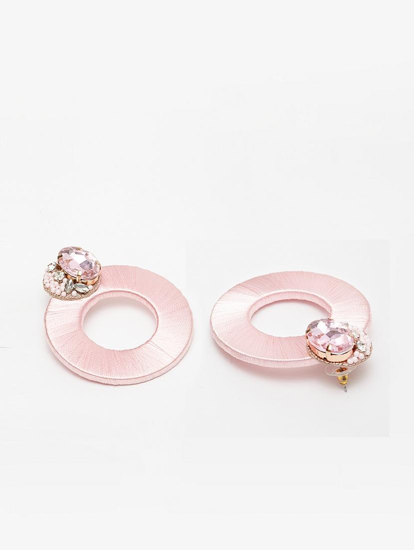 pink metal drop earring - 17428156 - Zoom Image - 3