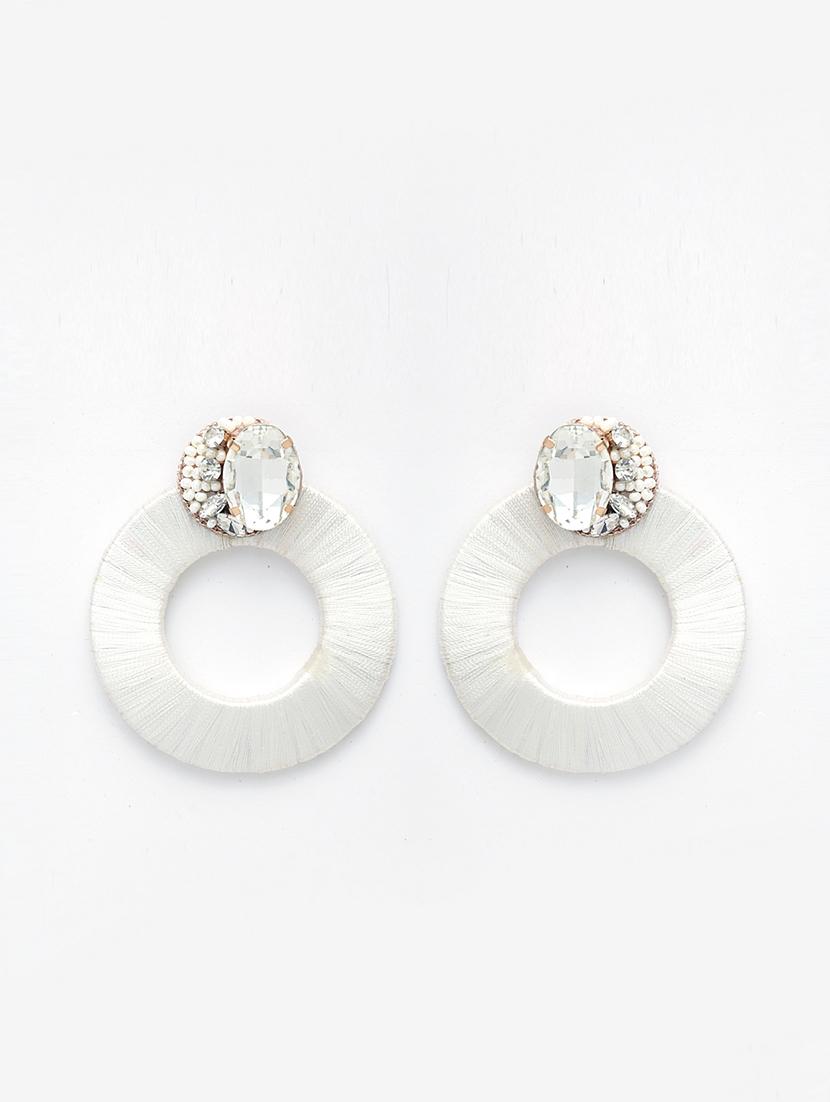 silver metal drop earring - 17428157 - Zoom Image - 1