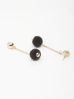 black metal drop earring - 17428172 - Standard Image - 3