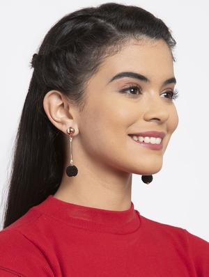 black metal drop earring - 17428172 - Standard Image - 4