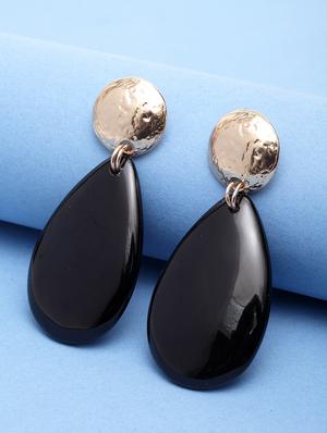 black metal drop earring - 17428174 - Standard Image - 2