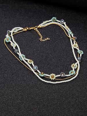 multi colored metal short necklace - 17428180 - Standard Image - 2