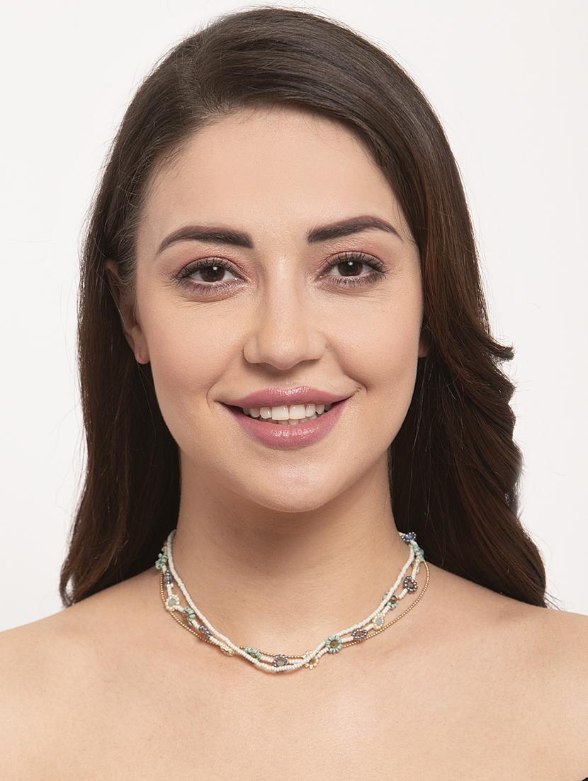 multi colored metal short necklace - 17428180 - Zoom Image - 4