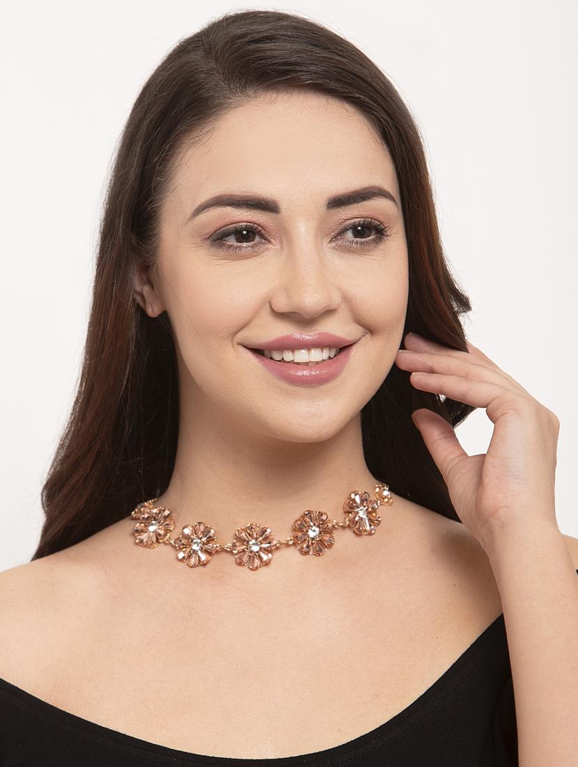 brown metal short necklace - 17428181 - Zoom Image - 4