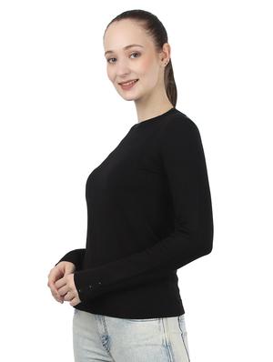 crew neck solid pullover - 17428198 - Standard Image - 2