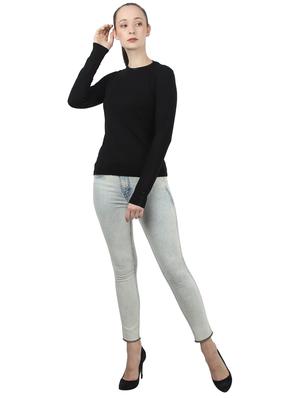 crew neck solid pullover - 17428198 - Standard Image - 4